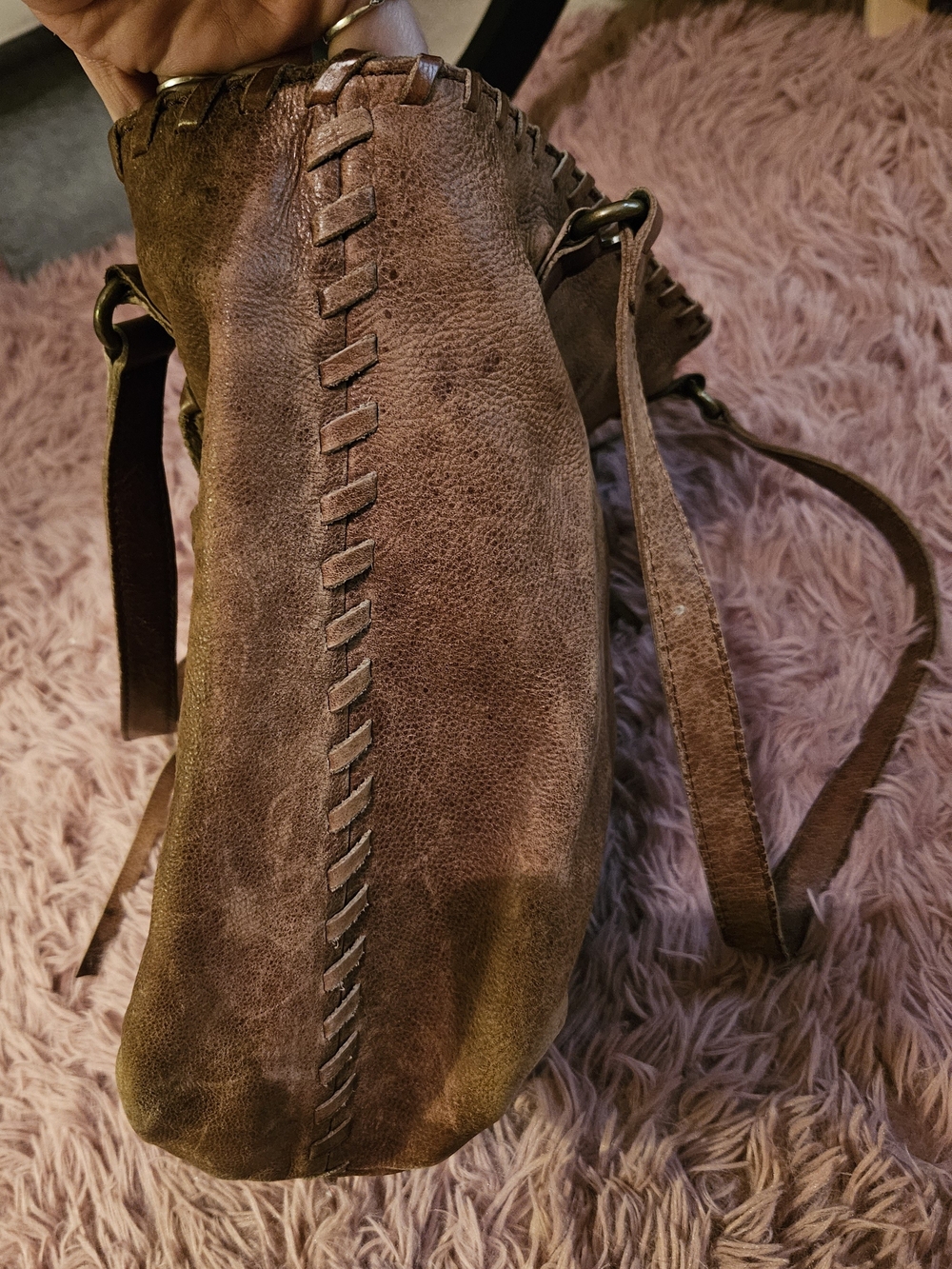 Lucky Brand✨️Vintage Boho Logan Tote-Distressed Brown - Picture 6 of 12